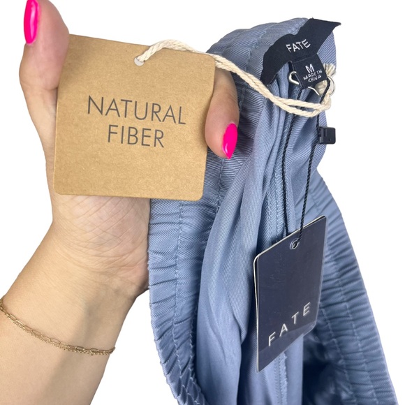 Fate Utility Jogger Pants Size M Tencel Sustainable Casual Comfy Slate Blue/Gray - Picture 14 of 14